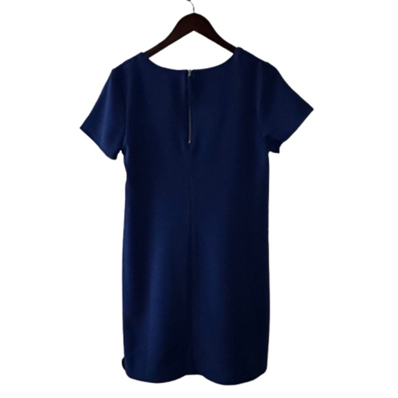 one clothing Women M Royal Blue Short Sleeve Round Neck Relaxed Tunic Mini Dress - Picture 8 of 13